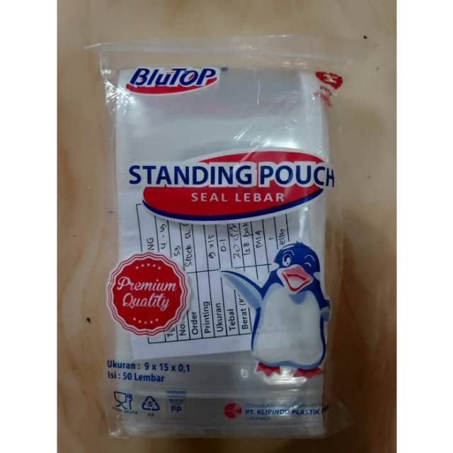 Standing Pouch Ukuran 9x15 Cm Plastik Klip Berdiri Zipper Lock