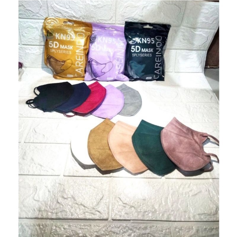 Masker Medis KN95 Careindo 5 Ply isi 10 Pcs Earloop Pokana Face Mask
