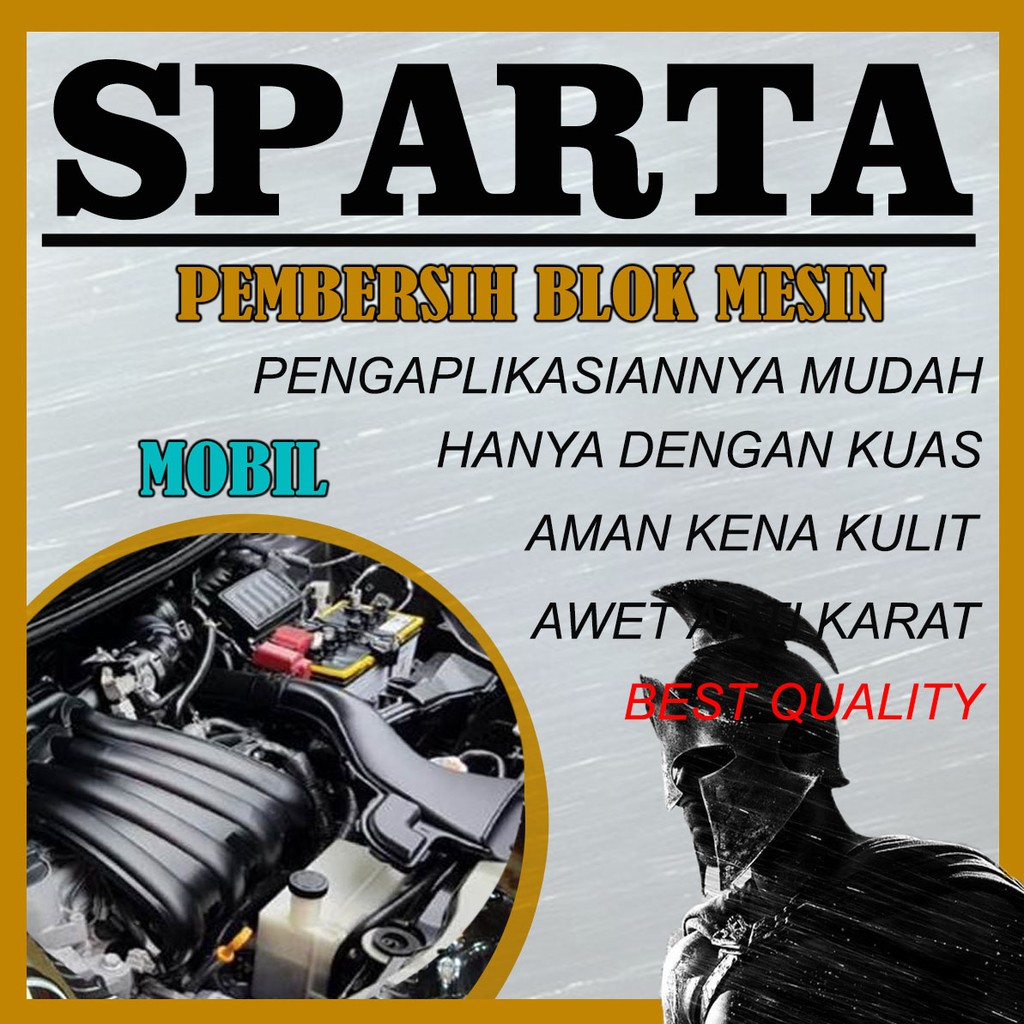 SPARTA Pembersih BLOK MESIN MOBIL - Botol SPRAY - Penghilang Karat - AMPUH + BONUS KUAS