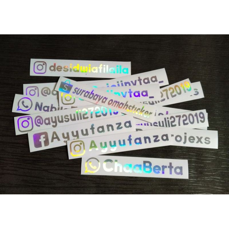 

Custom stiker cutting hologram