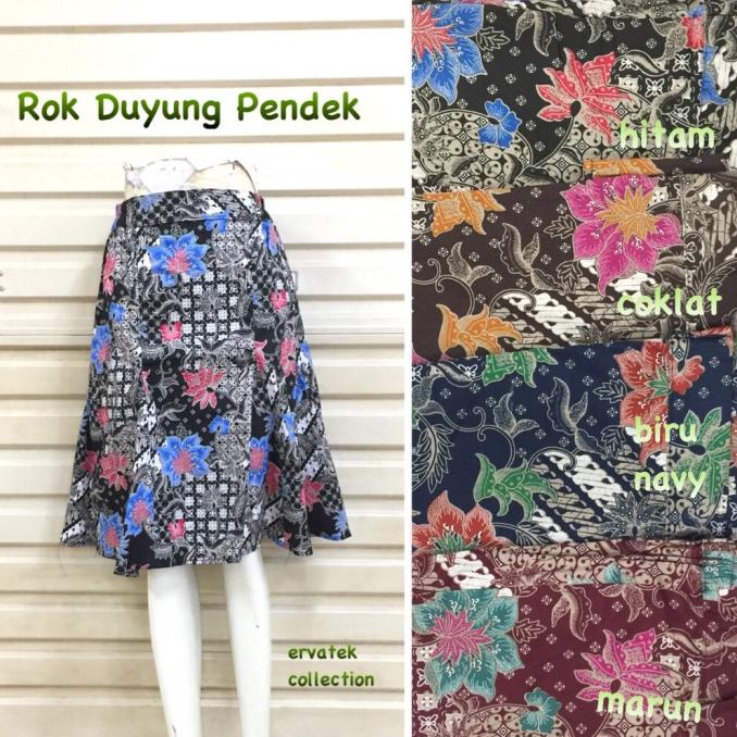 Rok Duyung Pendek Batik K010 Bawahan Wanita Kebaya Midi Skirt Mini