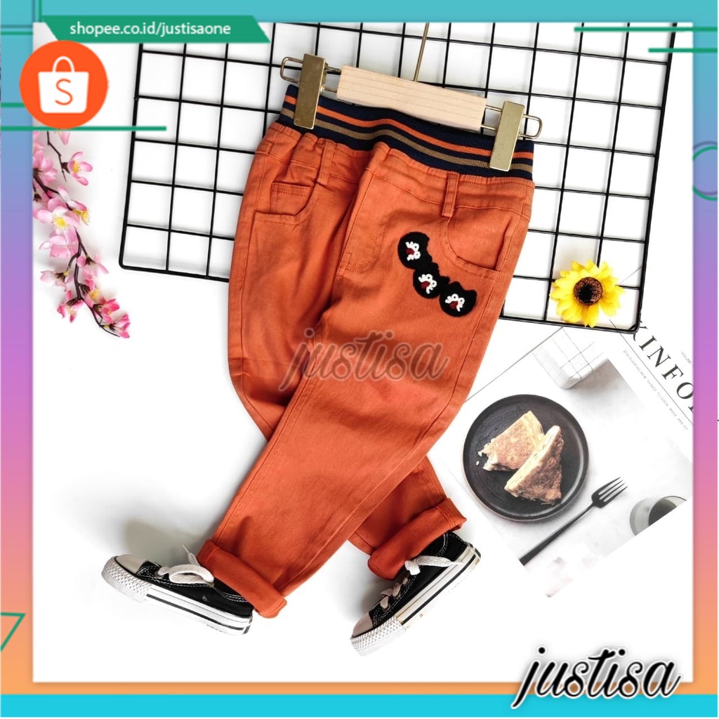 Promo !! Celana anak / Celana panjang anak laki-laki / Celana trio frog colour ukuran 5-11 tahun