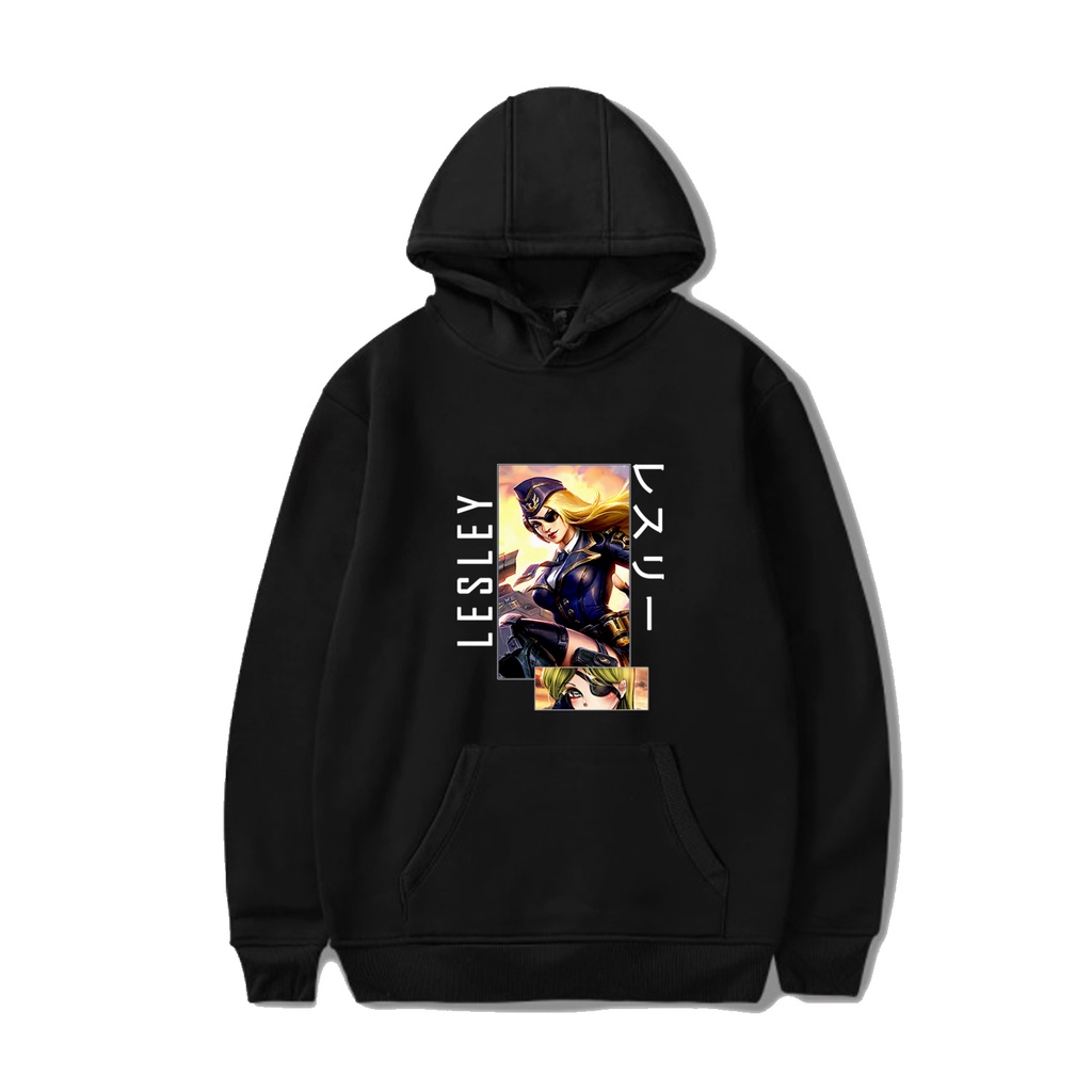 HOODIE ANIME LESLEY MOBILE LEGENDS MANGA GRANGER HOU STUN  DYRROTH SILVANNA RUBY LESLEY GUSION PAQUI