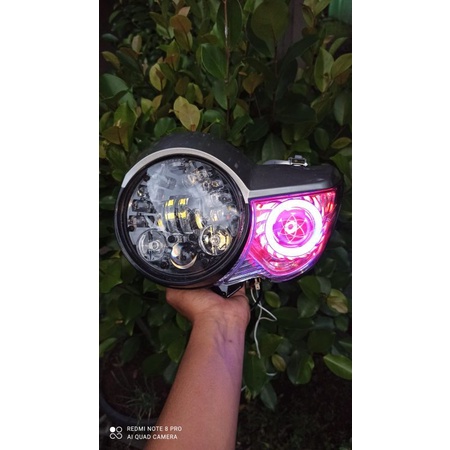 Head Lamp Tiger Revo Lampu tiger Revo set lampu daymaker 16 LED set lampu proji saringgan lampu tige