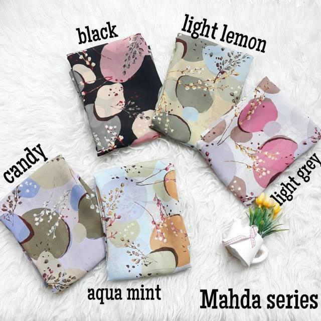 HIJAB MAHDA/HIJAB SEGIEMPAT/JILBAB SEGI EMPAT/KERUDUNG SEGI4/SQUARE MOTIF ABSTRAK/POLYCOTTON