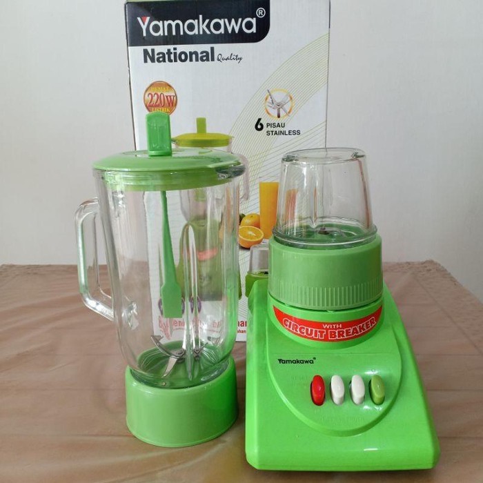 Yamakawa Blender Glass Jar T9GN 2in1 with Grinder 6 Mata Pisau