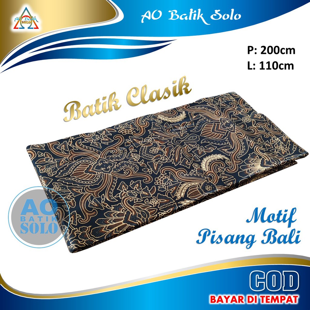 Kain Batik Jarik Motif Pisang Bali, Pisan Bali - Batik Clasic, Kualitas Premium