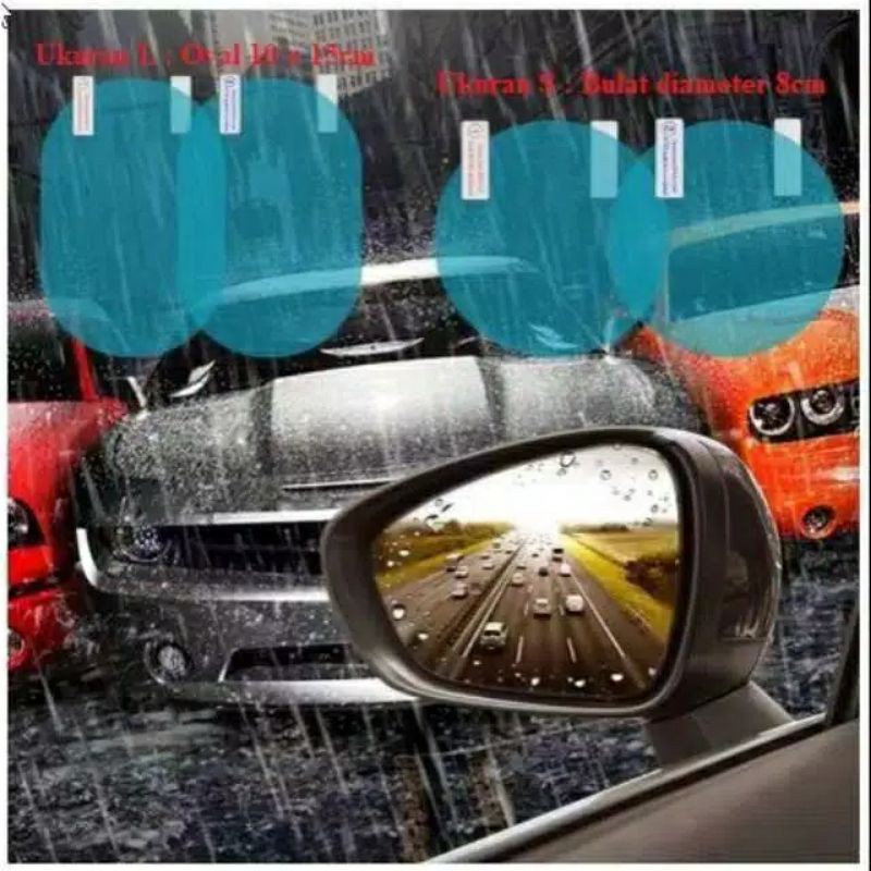 Anti Fog / Anti Embun Spion Mobil Bentuk OVAL isi 2 pcs atau SEPASANG. MYSUNSTORE88