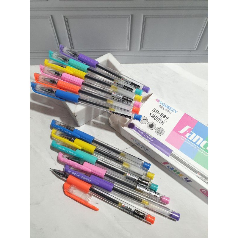 (12pc) pen gel murah/gel pen hitam/bolpen gel termurah/pen murah/pena/pulpen gel-5
