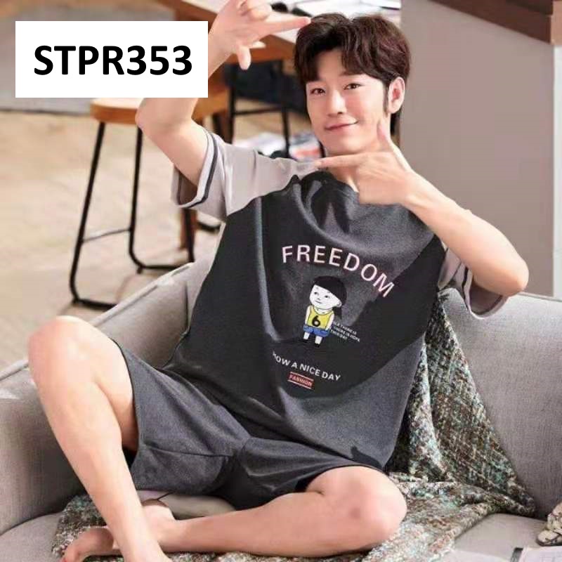 Baju Tidur Pria Lengan Pendek Piyama Pria Lengan Pendek Celana Pendek