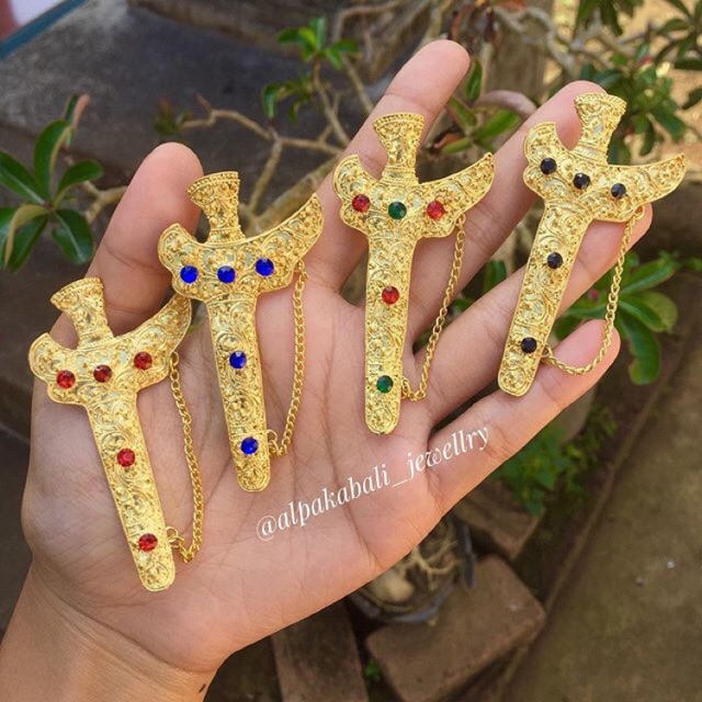 Bros Alpaka Keris Udeng Aneka Warna