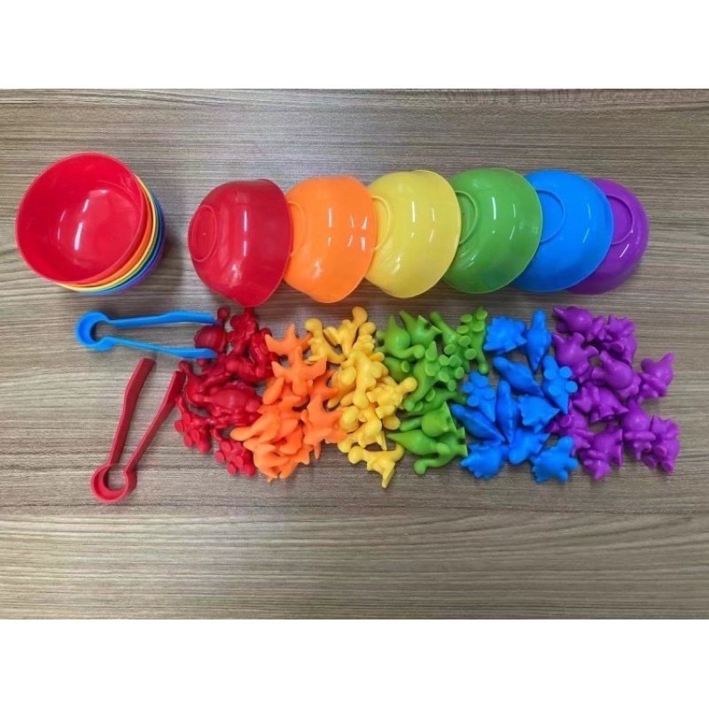 classification toys with bowl set mainan pengenalan warna dan jumlah - kado anak - hadiah anak