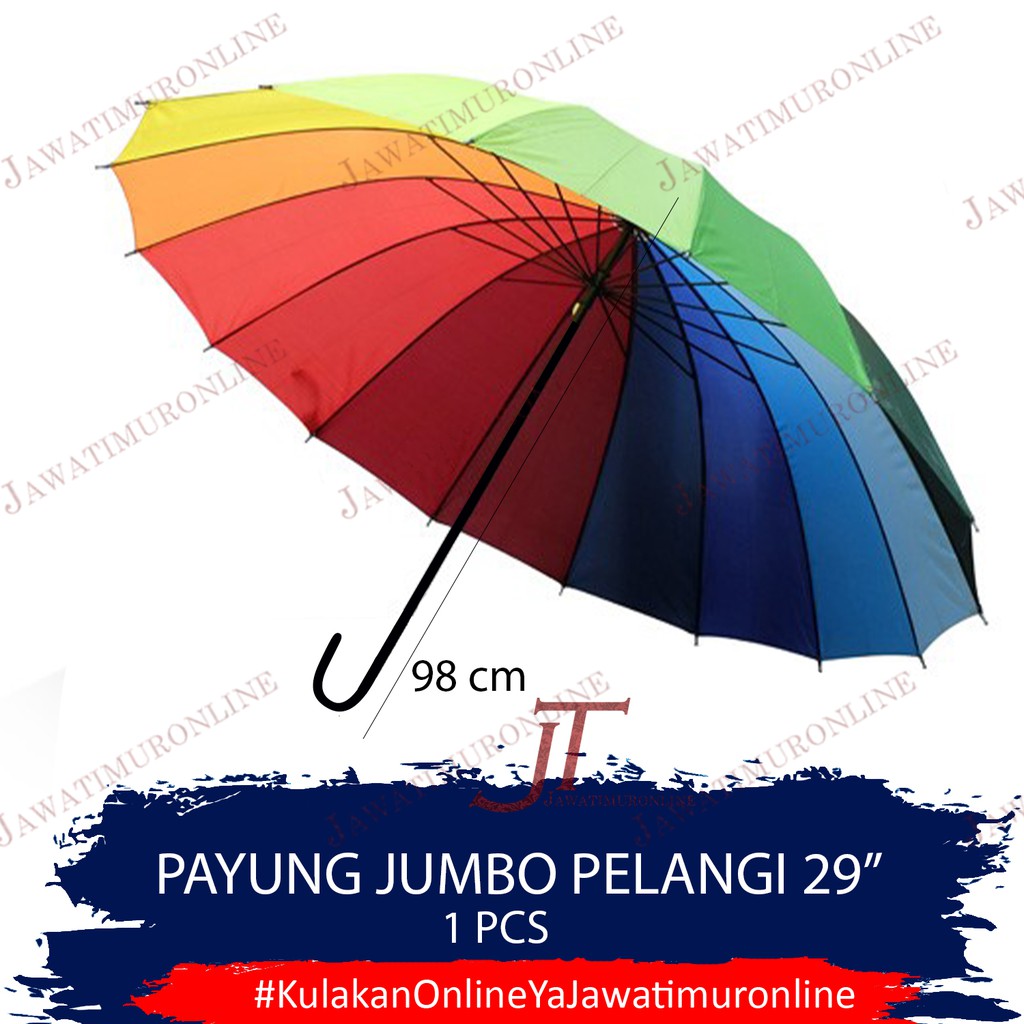 Payung Jumbo Pelangi Payung Golf Pelangi 29 Inci