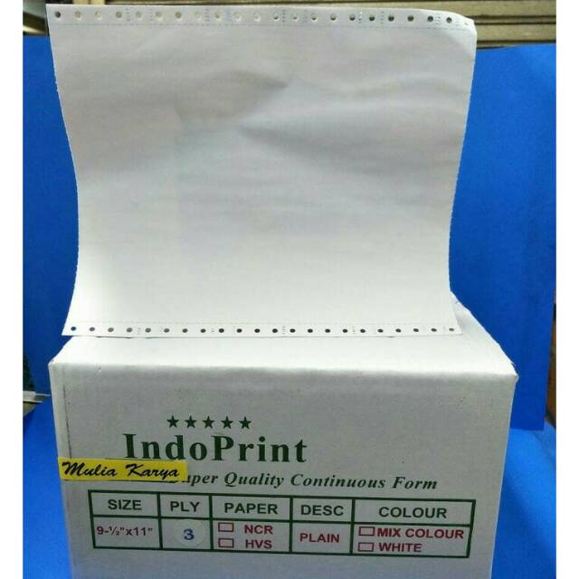 

PPOB Continous Form 3 ply Kertas Komputer 9.5 x 11 x 3 ply