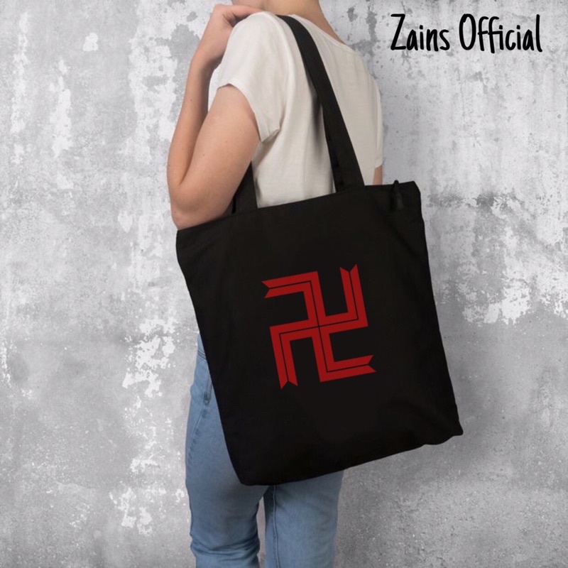 Totebag Kartun Anime tulisan logo Toman Tokyo Revengers Valhalla tee totebag sling bags waistbag / t