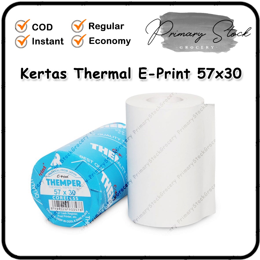 

Kertas Struk Thermal 57x30 EDC Termal Kasir Roll Printer Mini Bluetooth E-Print
