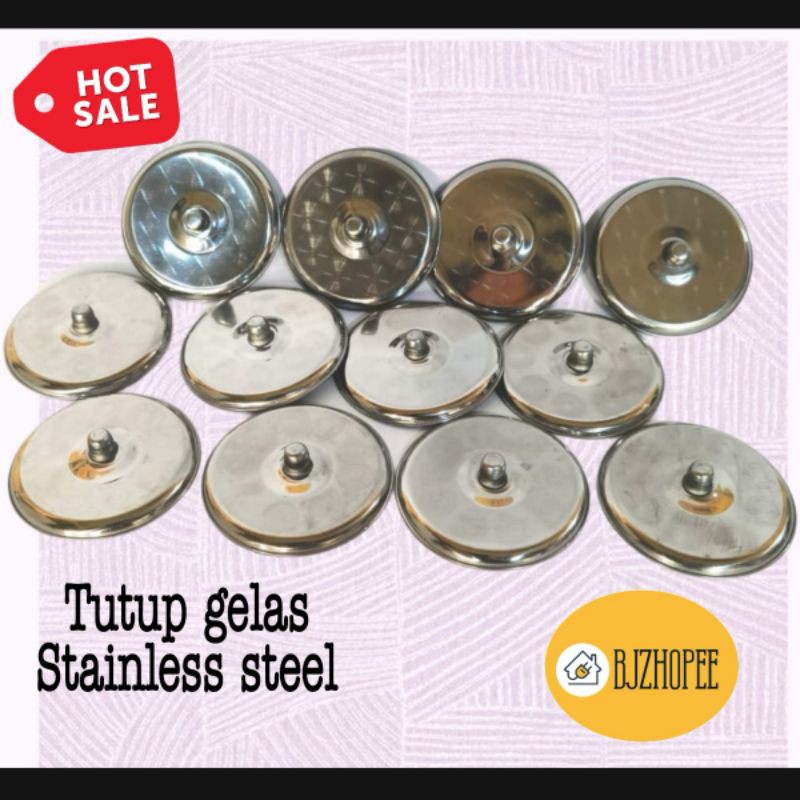 Tutup Gelas stainless diameter 8cm-PCS