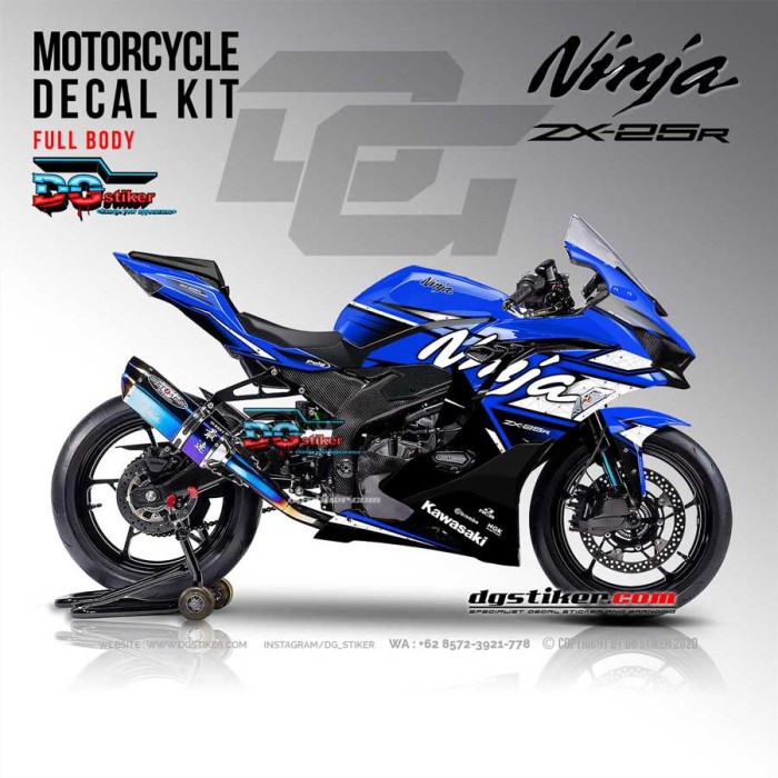 Modif Decal Striping ZX25R Biru Shadow