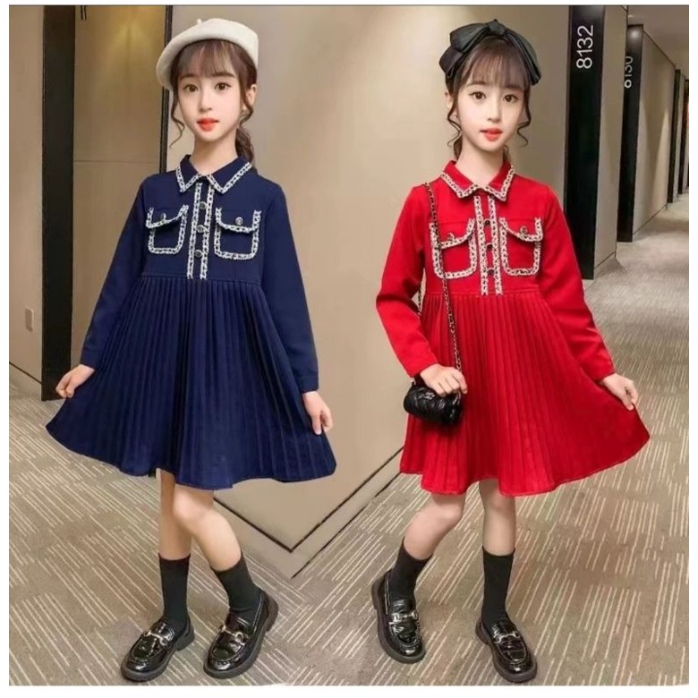Dress Anak Korea Plisket