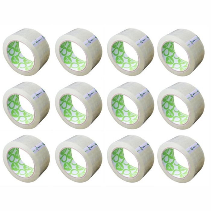 

Paket 12 Lakban Transparan Cortape Size 2 Inch atau 48mm - Bening