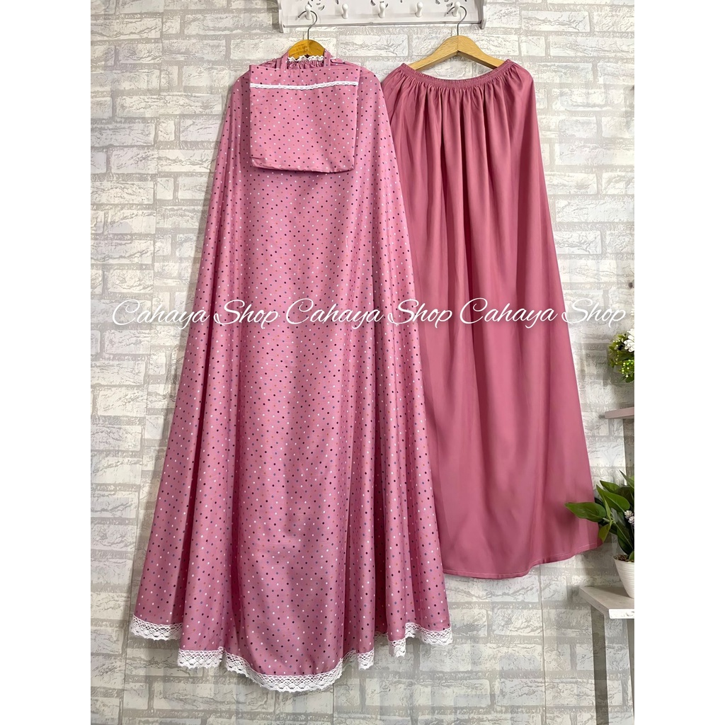 MUKENA KATUN RAYON MOTIF POLKADOT