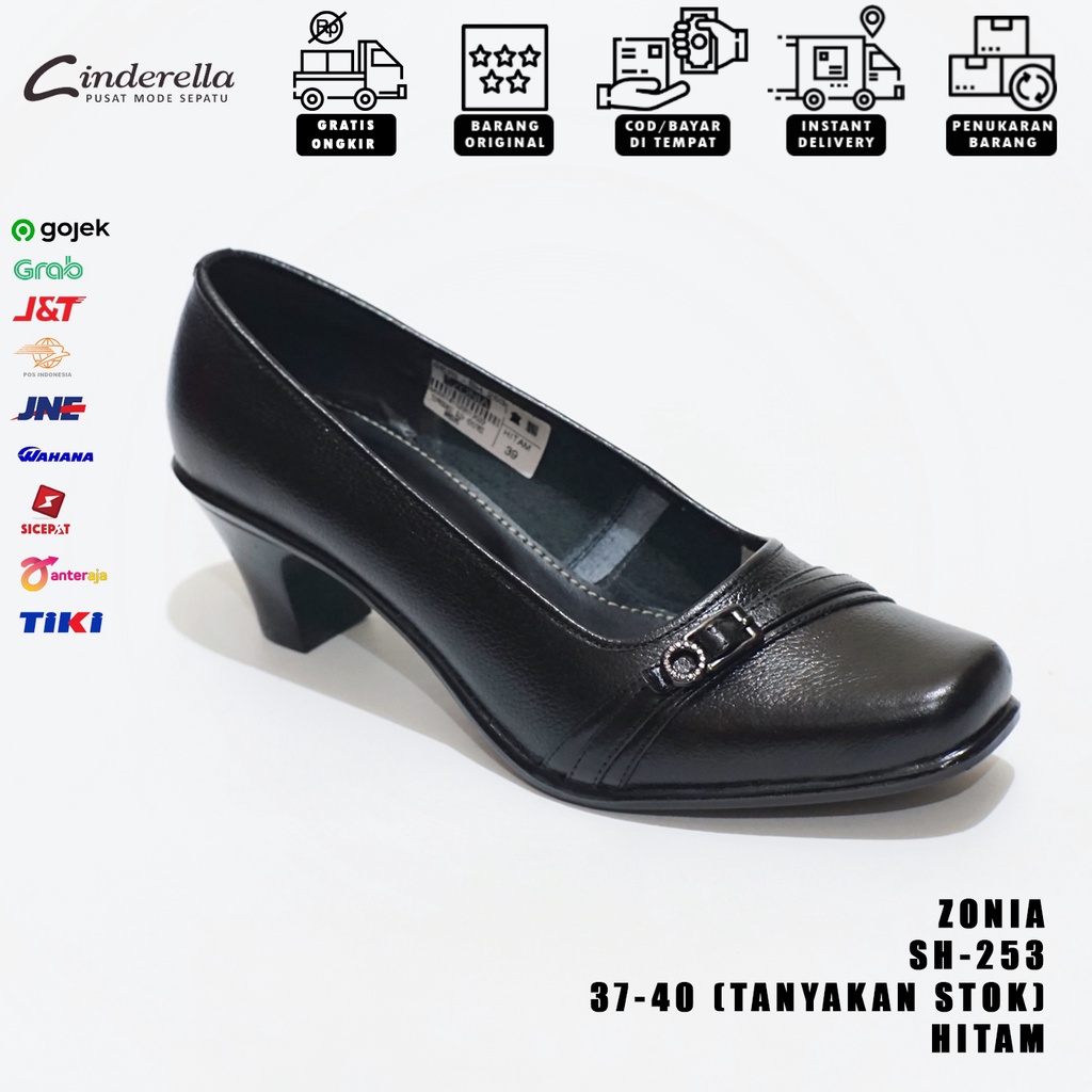 Sepatu Heels Wanita Zonia SH 253 Hitam