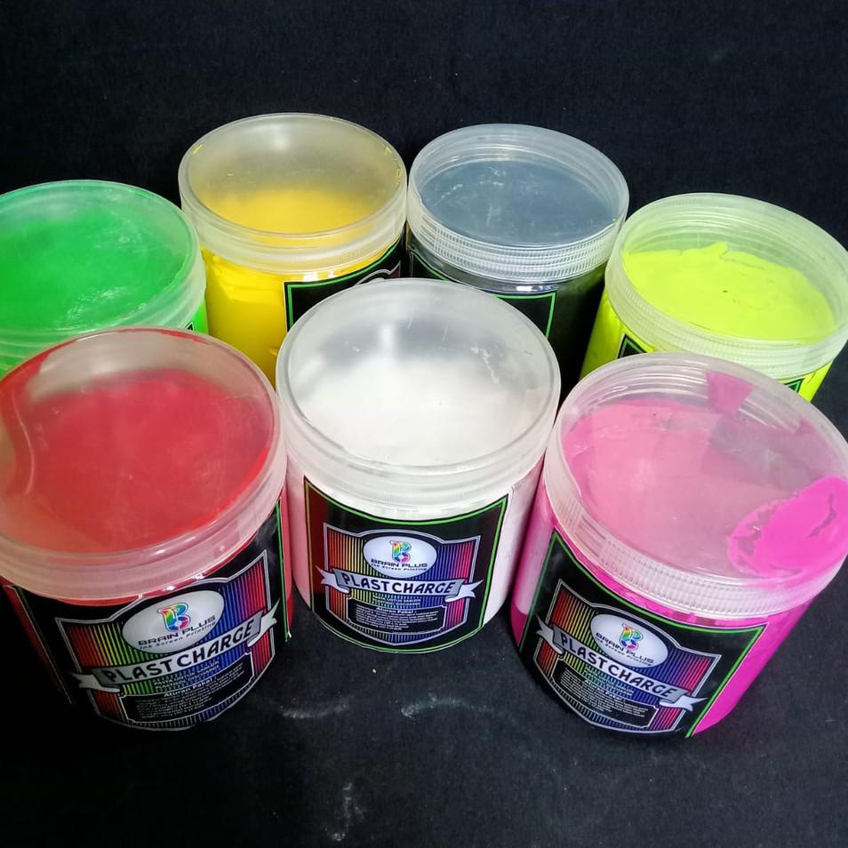 Sekarang Ada Tinta Sablon PLASTISOL FLOURESCENT Brain Plus Green 500gr