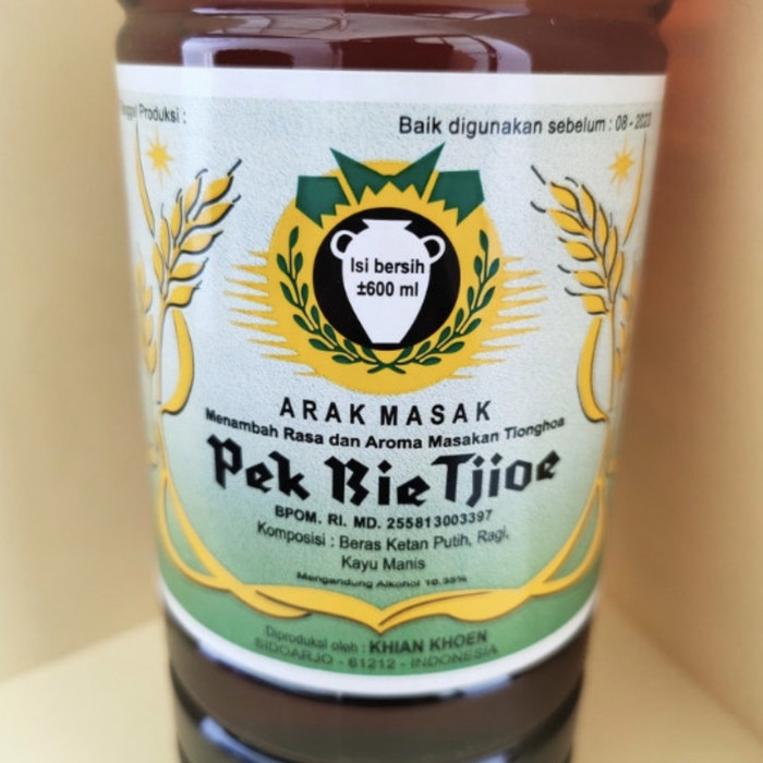 

Ready- Arak Putih / Arak Masak Pek Bie Tjioe 600Ml