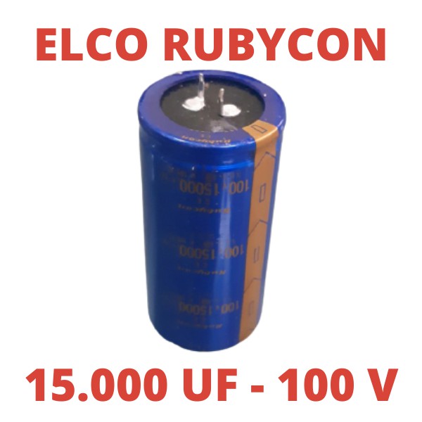 ELCO RUBYCON 15000uF 100V 15000/100V RUBICON ELKO 15000UF/100V 15000/100 15000 UF 100 V VOLT 100VOLT