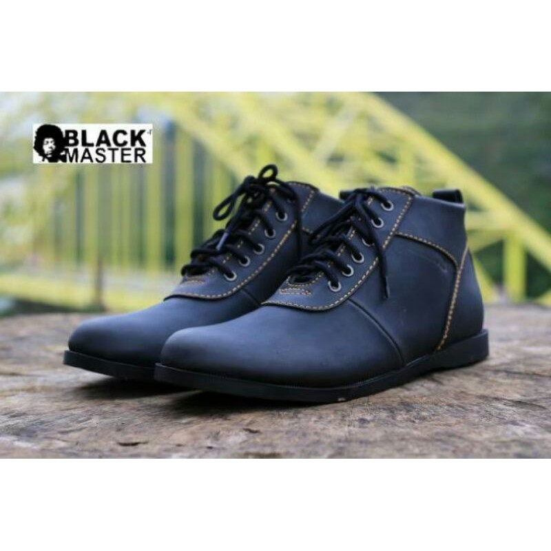 sepatu kulit black master original