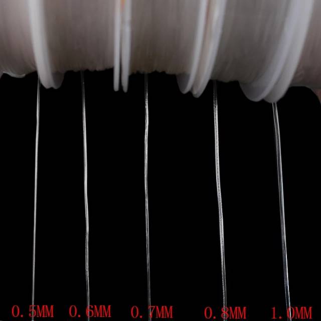 GROSIR Senar elastis bening dan warna 10roll