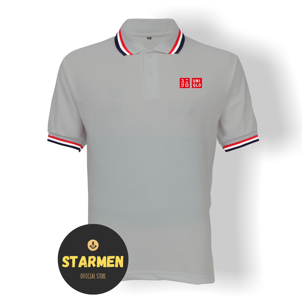 Kaos Polo Shirt Pria Kerah Logo UNQLO OO