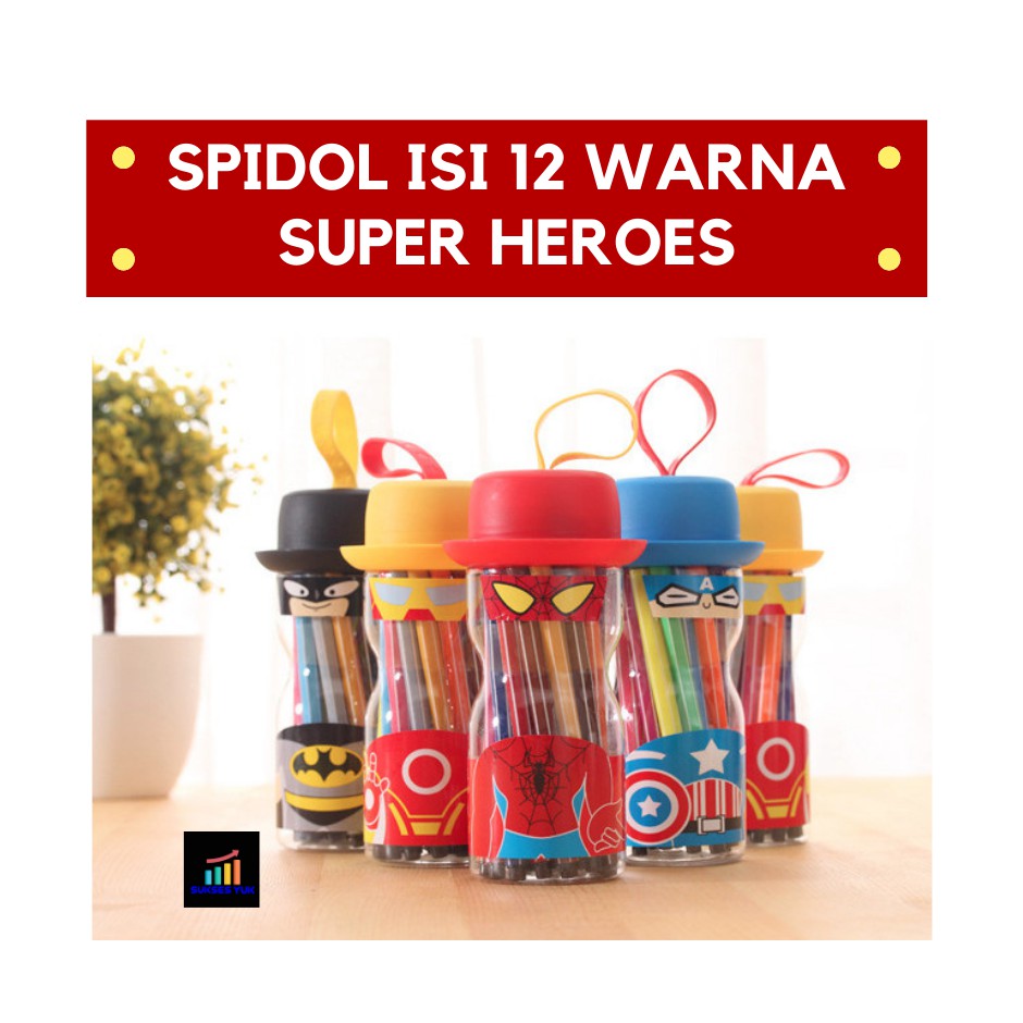 

Spidol Warna SUPER HEROES