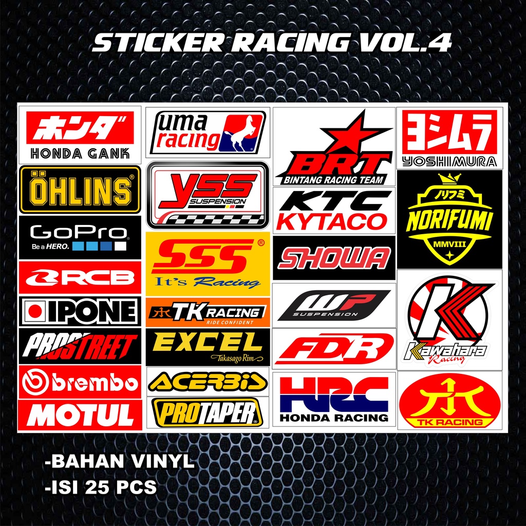 STICKER RACING  / STIKER PACK / STIKER MOTOR