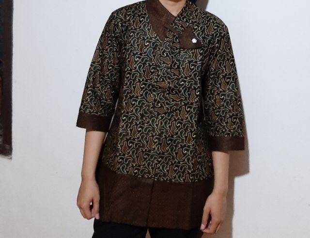 Blouse Pramugari L Arta Batik L Seragam Batik L Atasan Batik Wanita