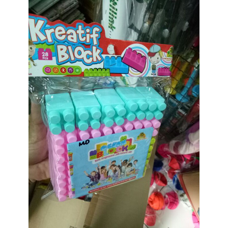 Lego Block Susun Building Balok Kreatif Block besar - Isi 28 Pcs-7