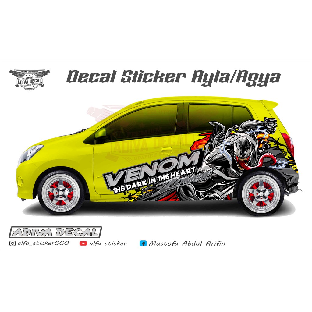 DECAL STICKER AGYA AYLA VENOM - STRIPING AYLA AGYA