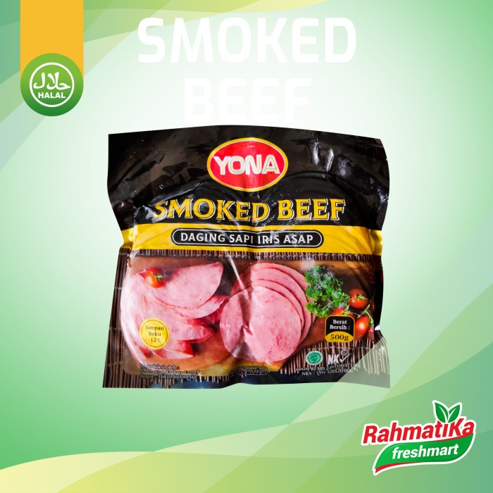 

Daging Asap - Yona Daging Sapi Iris Asap / Smoked Beef 500 Gr (Frozen)