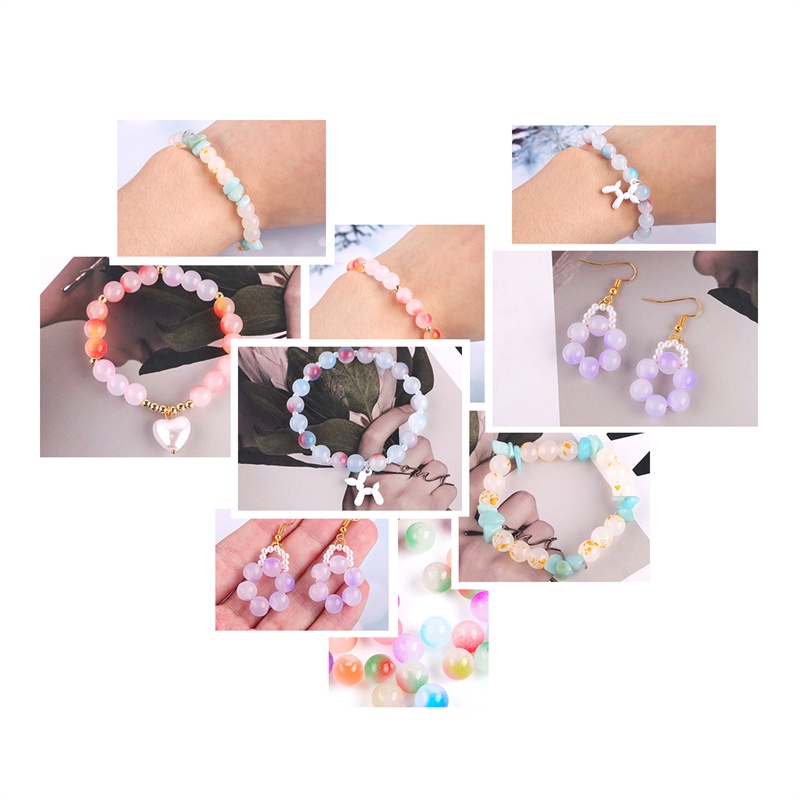 25 Pcs Manik-Manik Kristal Kaca Warna Permen Ukuran 10mm Untuk Membuat Perhiasan Gelang Kalung