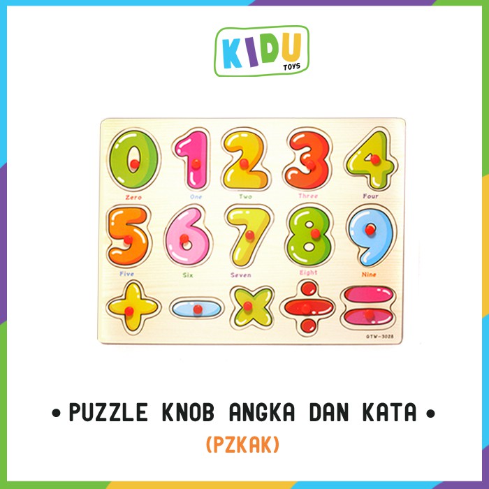 Mainan Anak Puzzle Knob (Beli 3 = HARGA GROSIR, Boleh Mix) Kidu Toys