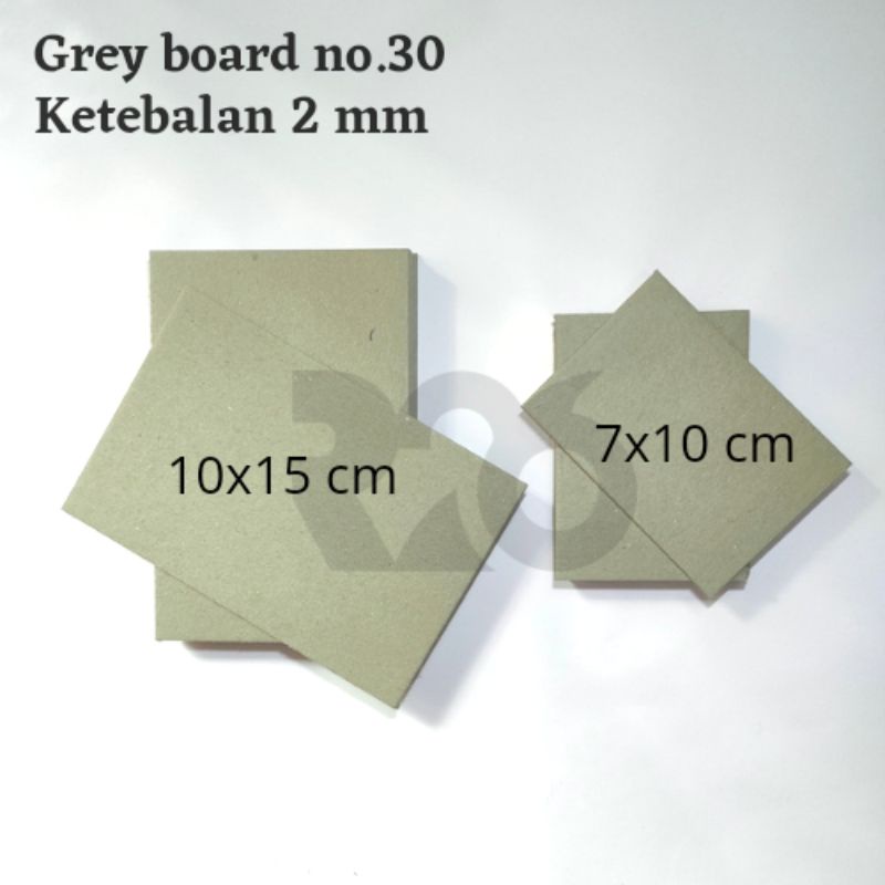 karton board grey no.30 | kertas karton board | ketebalan 2 mm packing photocard | 10x15 cm