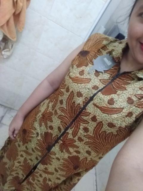 Maxi Cardi Batik Outer Wear Long Vest Sogan Series #2 Longvest Ethnic Rompi Panjang Nirmala