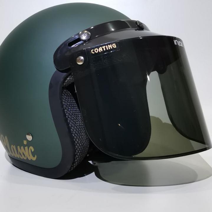 HELM BOGO  DEWASA HELM BOGO CEWEK DAN COWOK HELM RETRO DEWASA HELM BOGO CLASSIC HELM RETRO GARIS SNI