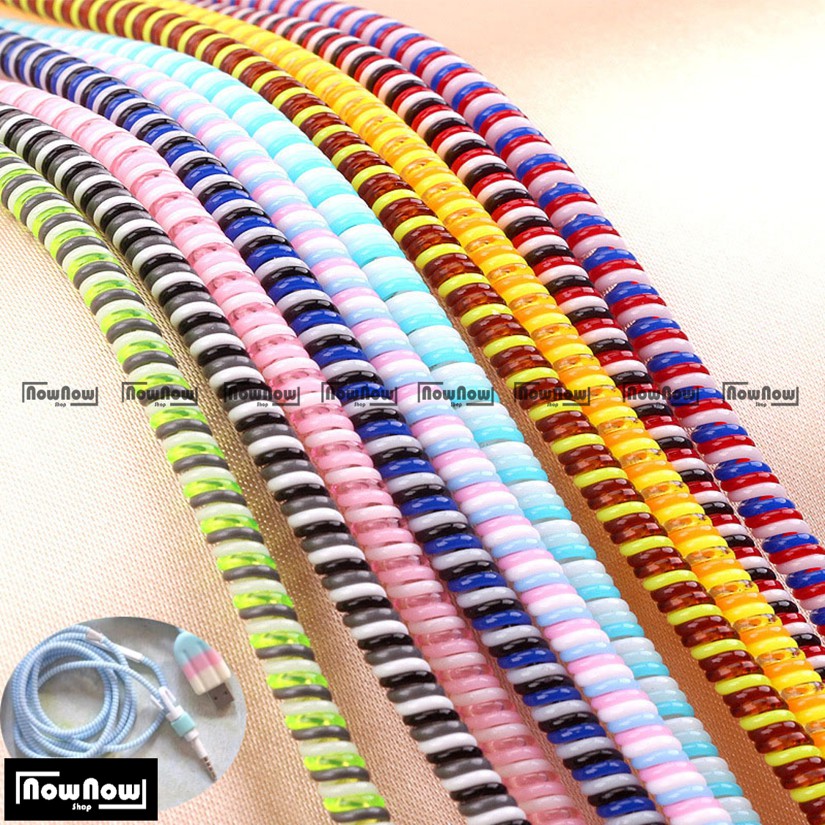 Pelindung Kabel Spiral Pelapis Cord Cable Protector 2 Warna Two Tone Color