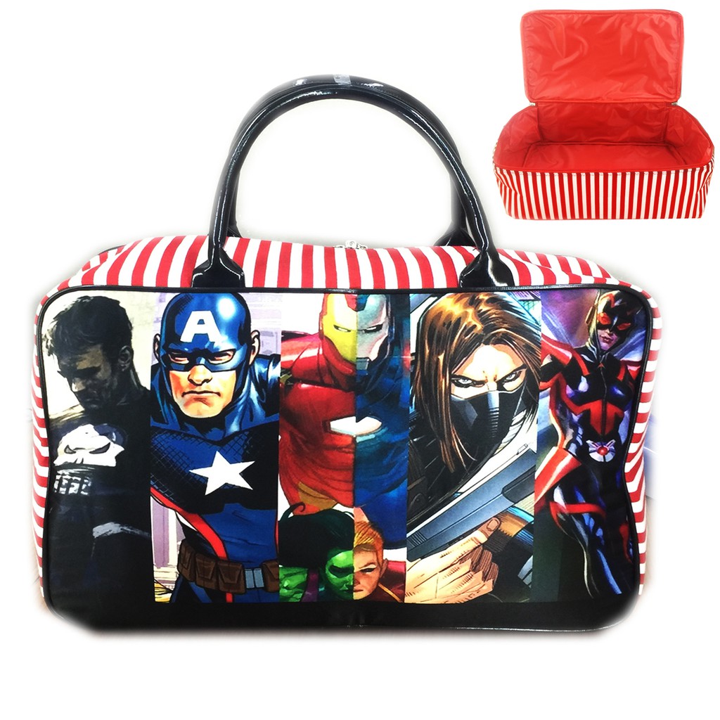 PROMO TERMURAH + FREE ONGKIR !!! Tas Travel Bag Kanvas JUMBO Civil War Iron Patriot