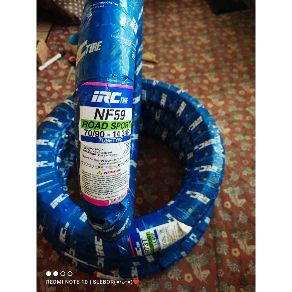 Ban luar ring 14 / Ban Luar IRC / Ban Luar motor metik / Ban Luar matic / Ban Luar IRC