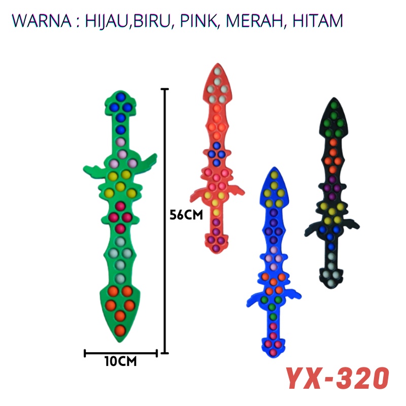 (MI) Mainan Pop It Simple Dimple Pedang Kapak Mainan Anak Senjata Terbaru-PEDANG RINGAN