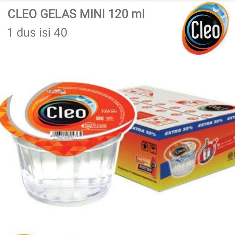 

Cleo gelas mini air mineral 120ml dus khusus gosend