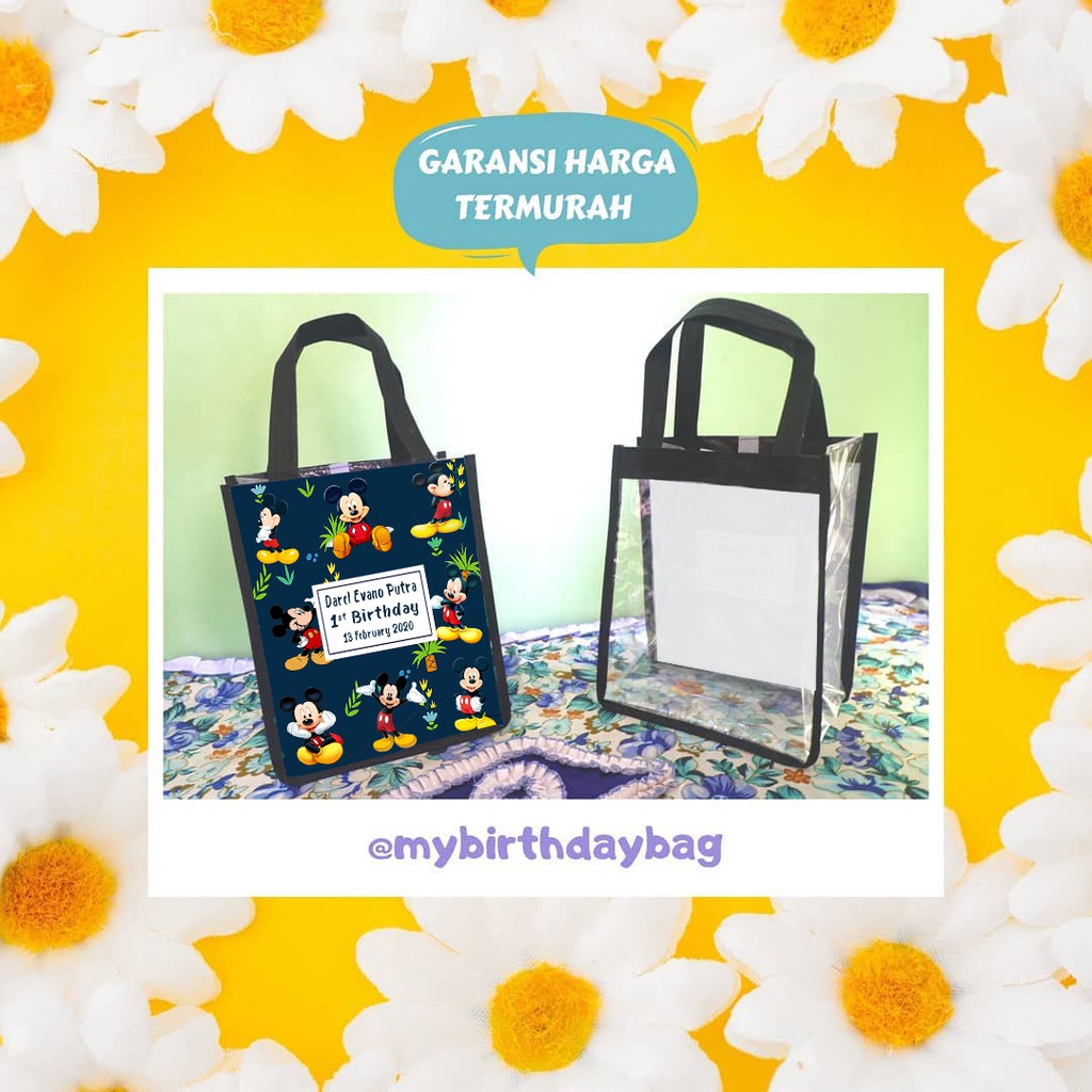 

Tas Mickey Mouse / Minie Mouse souvenir goodie bag tas ultah tas tote bag tas souvenir