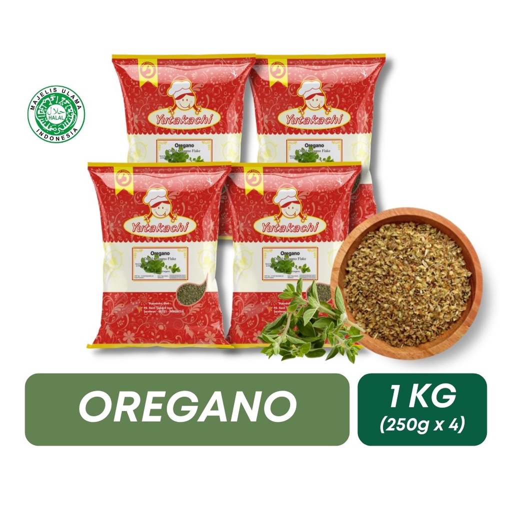 Oregano 1Kg ( 4pcs ) @250 Gram  / Oregano Kering / Oregano Flakes / Bumbu Kontinental / Pusat Bumbu